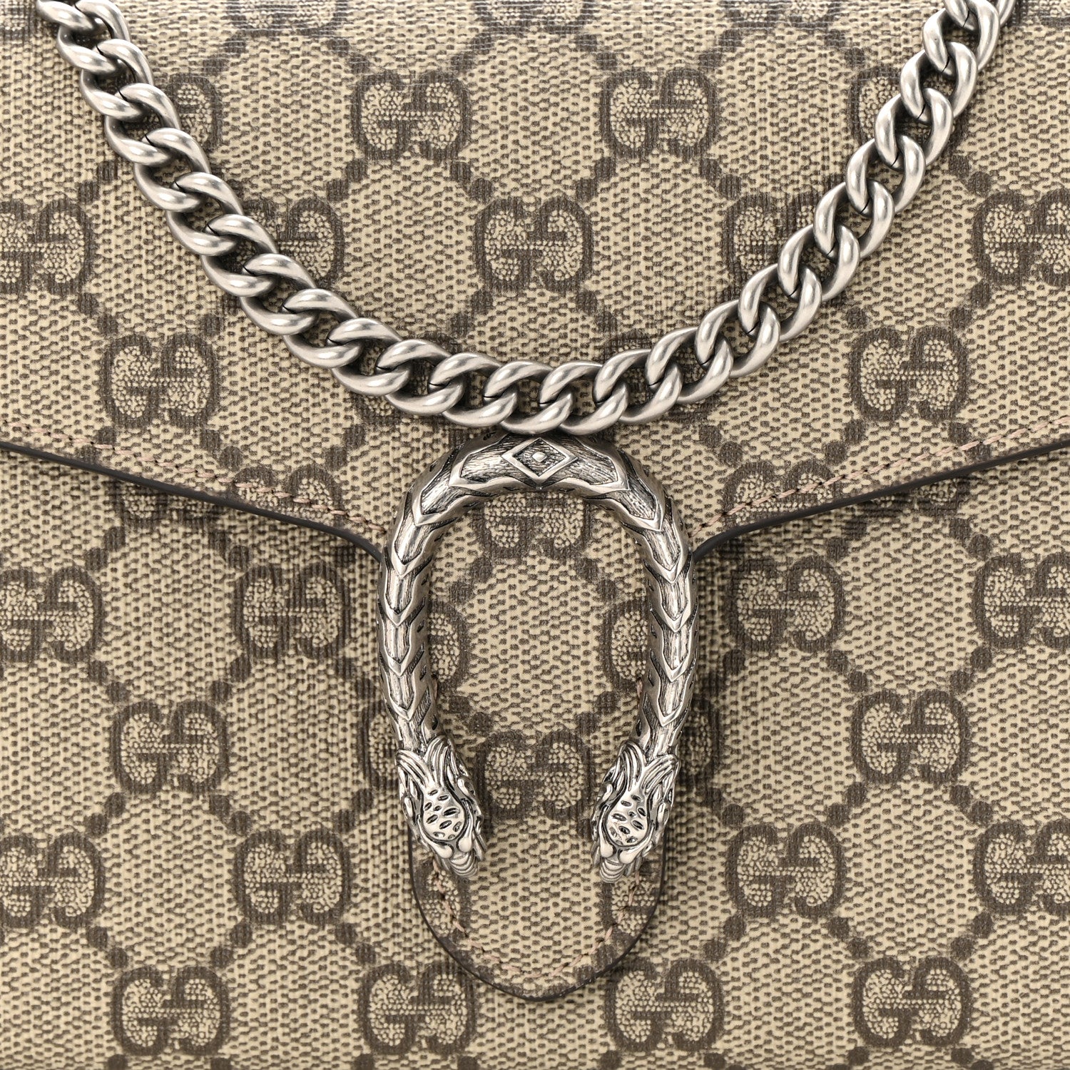 Gucci Calfskin GG Matelasse Chain Wallet Beige Taupe 8 of 11