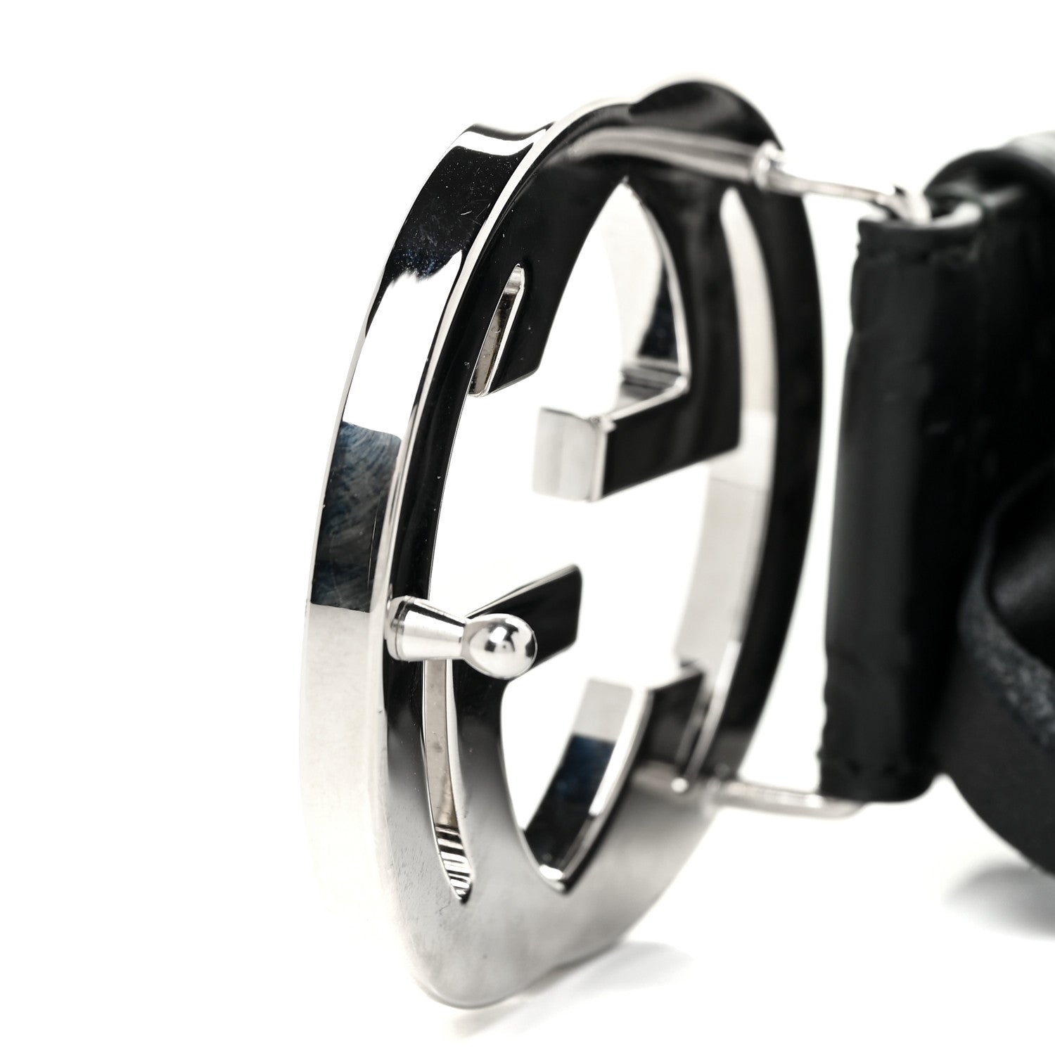 Gucci Guccissima Signature Interlocking G 40mm Belt 85 34 Black 5 of 6