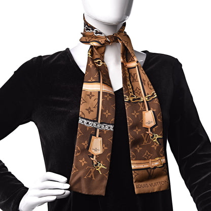 Louis Vuitton Silk Monogram Confidential Bandeau Brown 2 of 3