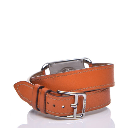 Hermes Stainless Steel Swift 23mm Cape Cod Double Tour Quartz Watch Orange 3 of 8