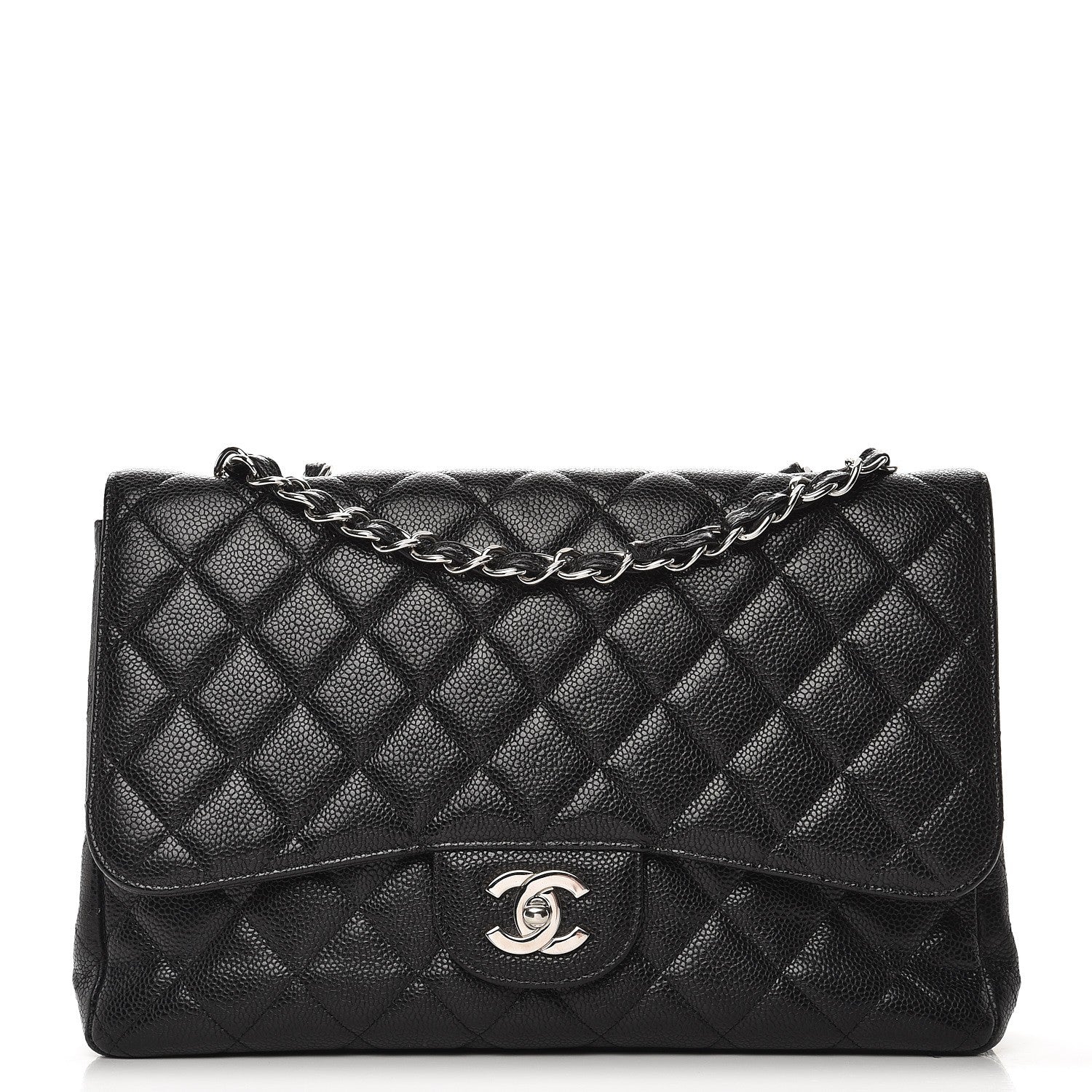 Chanel Caviar Quilted Jumbo Single Flap Black 1 of 11