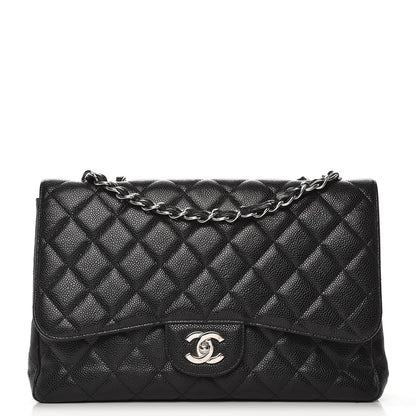 Chanel Caviar Quilted Jumbo Single Flap Black 1 of 11