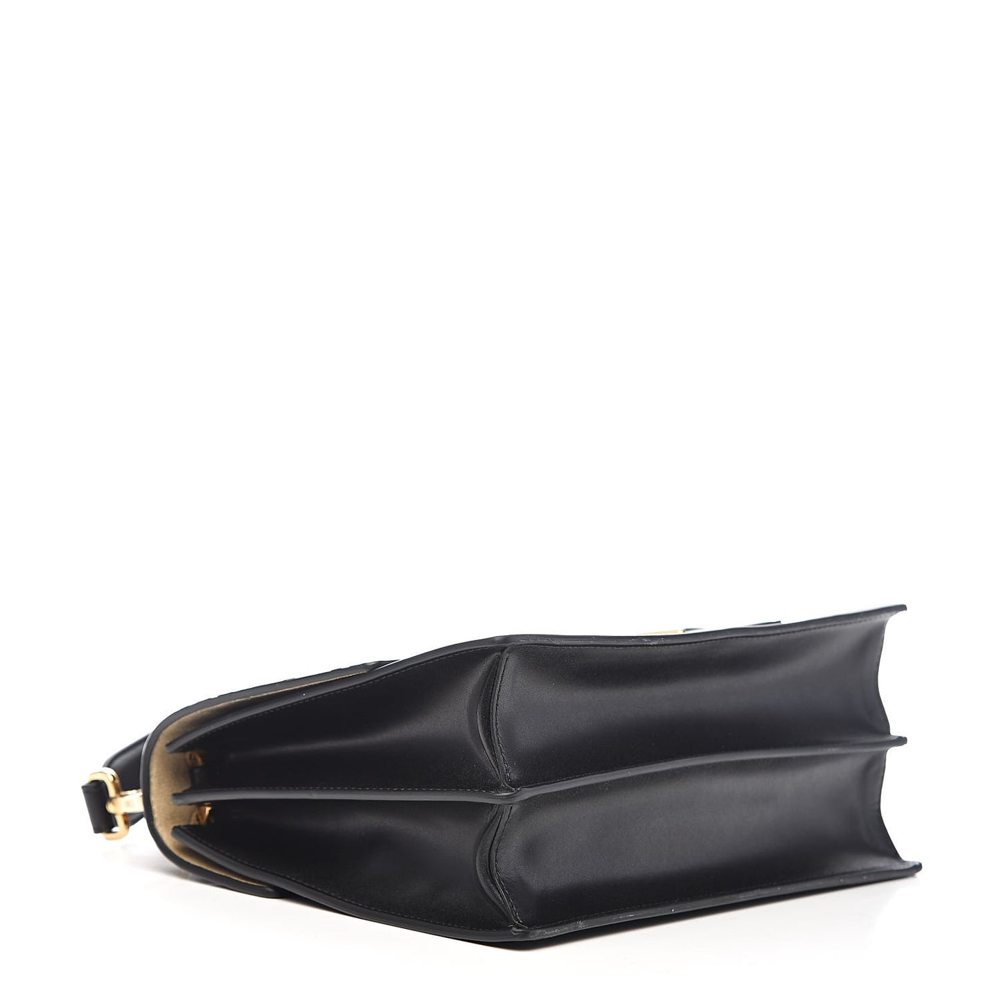 Vitello Liberty Bi-Color FF 1974 Embossed Kan U Shoulder Bag Black Maya