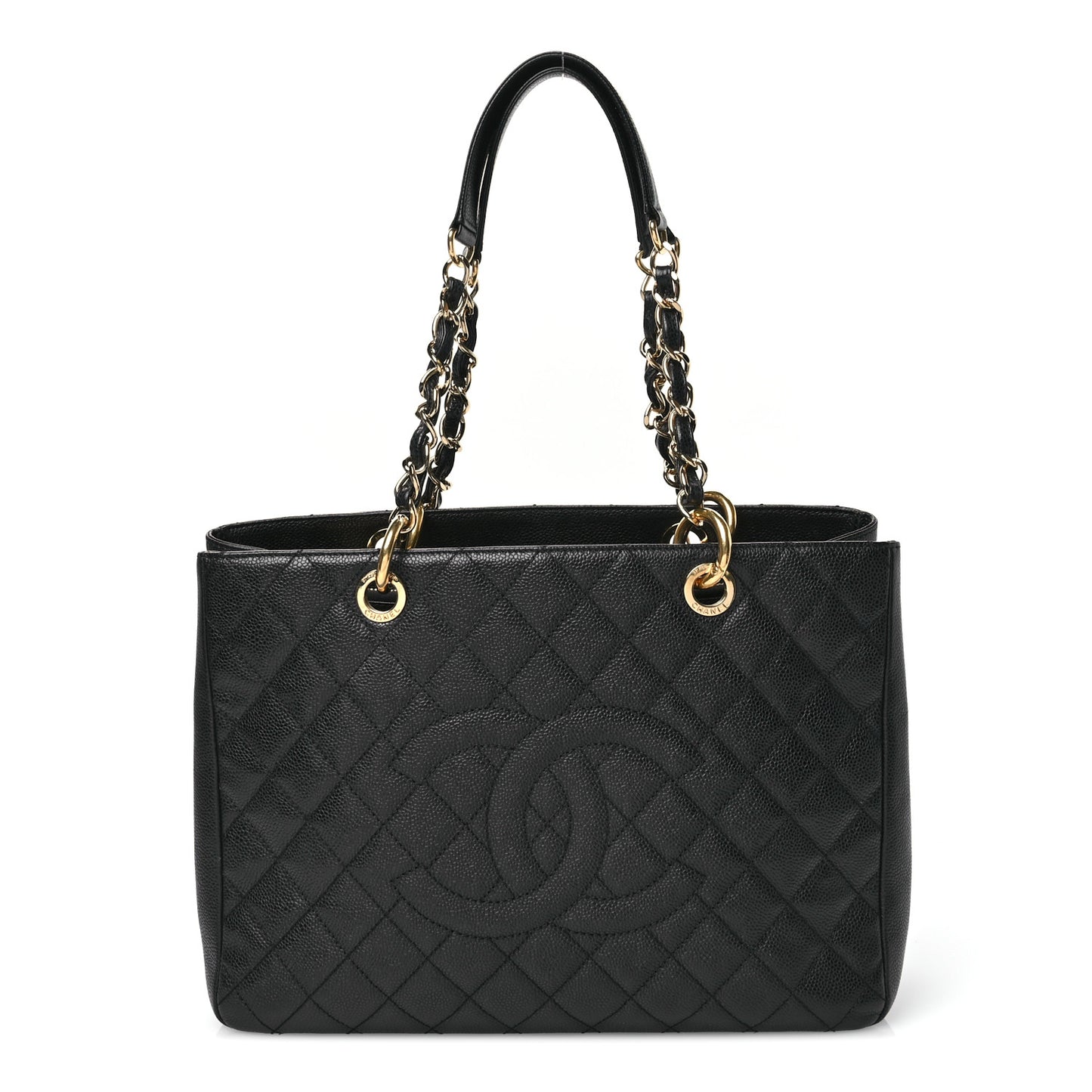 Caviar Quilted Grand Shopping Tote GST Black