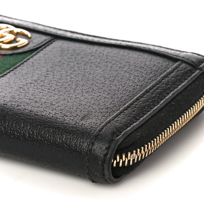 Gucci Calfskin Web Ophidia Zip Around Wallet Black 9 of 12
