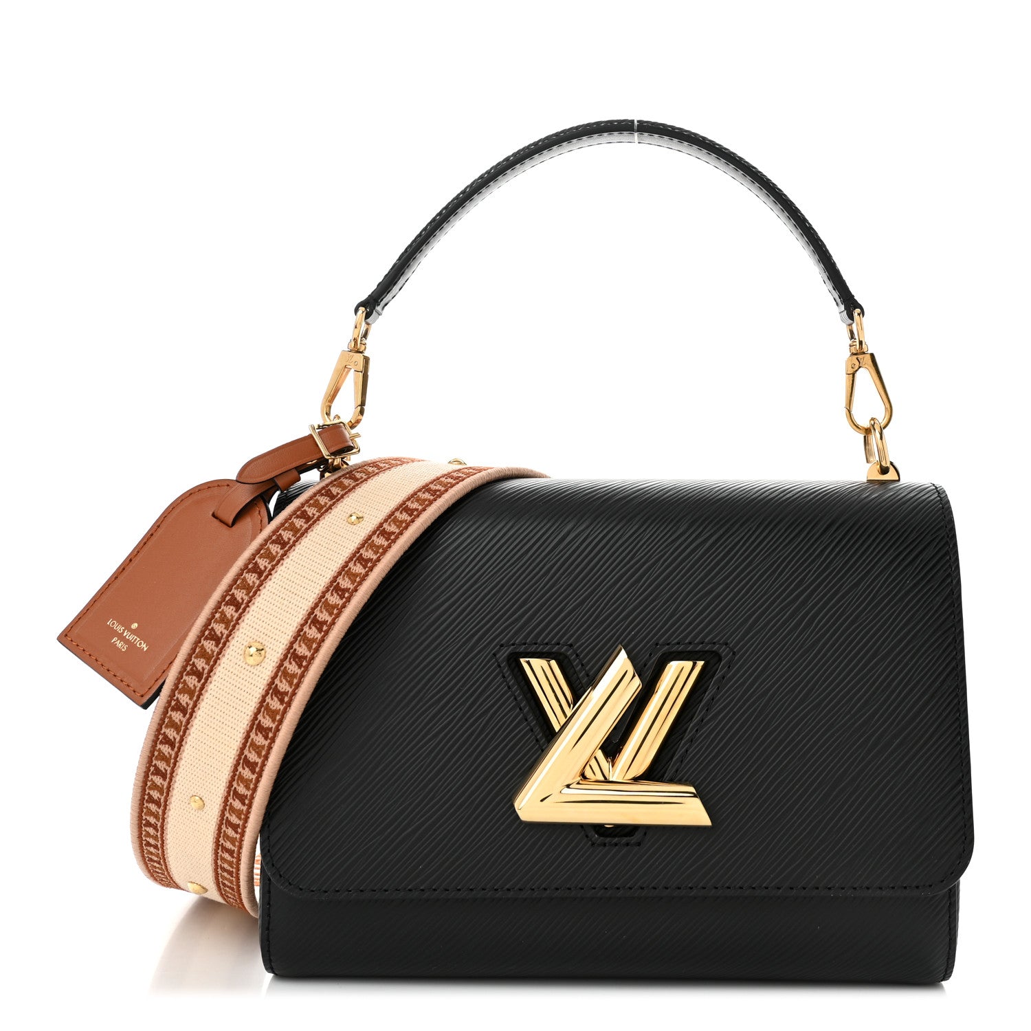 Louis Vuitton Epi Twist Top Handle Shoulder Bag Black 1 of 10