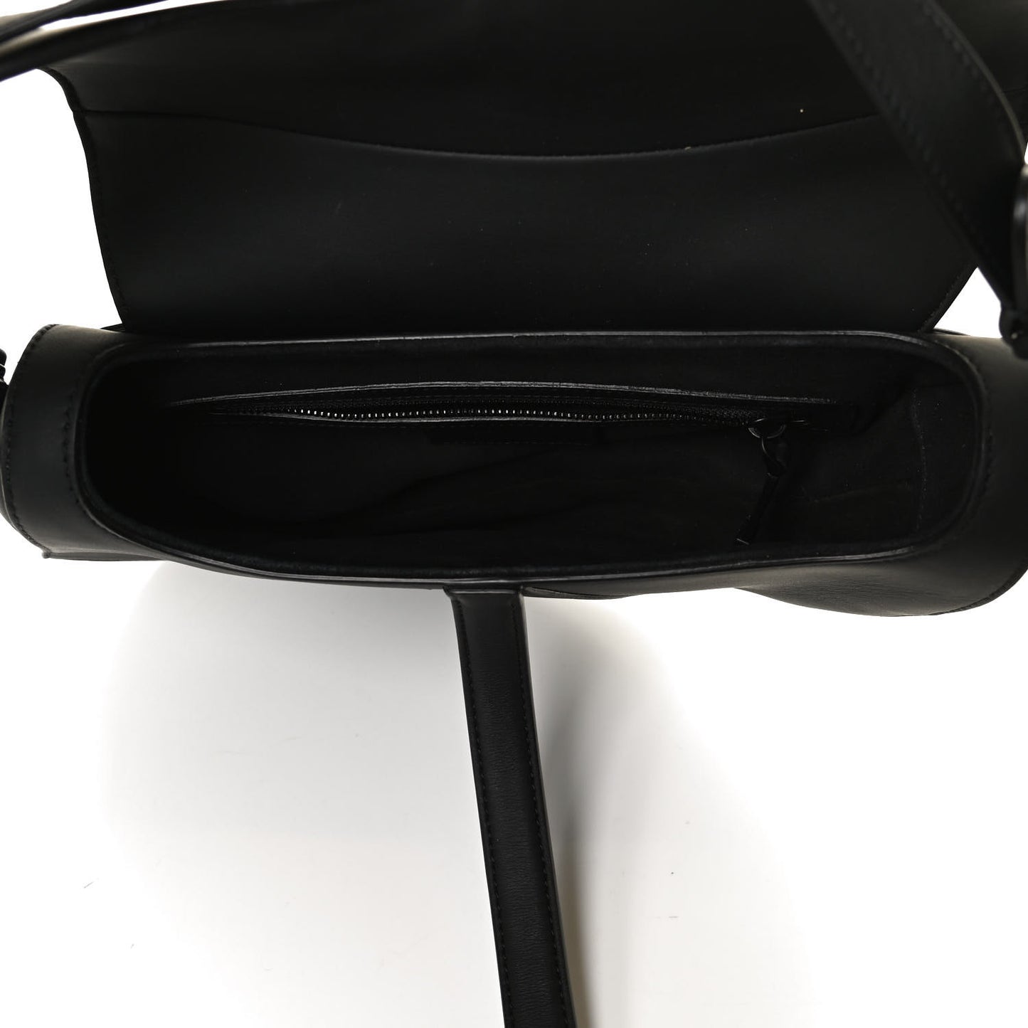Ultra Matte Calfskin Saddle Bag Black