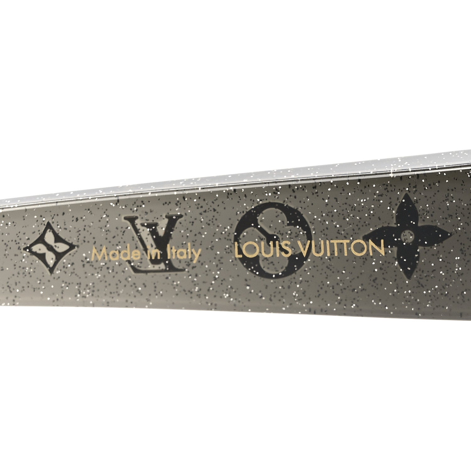 Louis Vuitton Acetate Obsession Round Sunglasses Z1855W Black Glitter 5 of 7