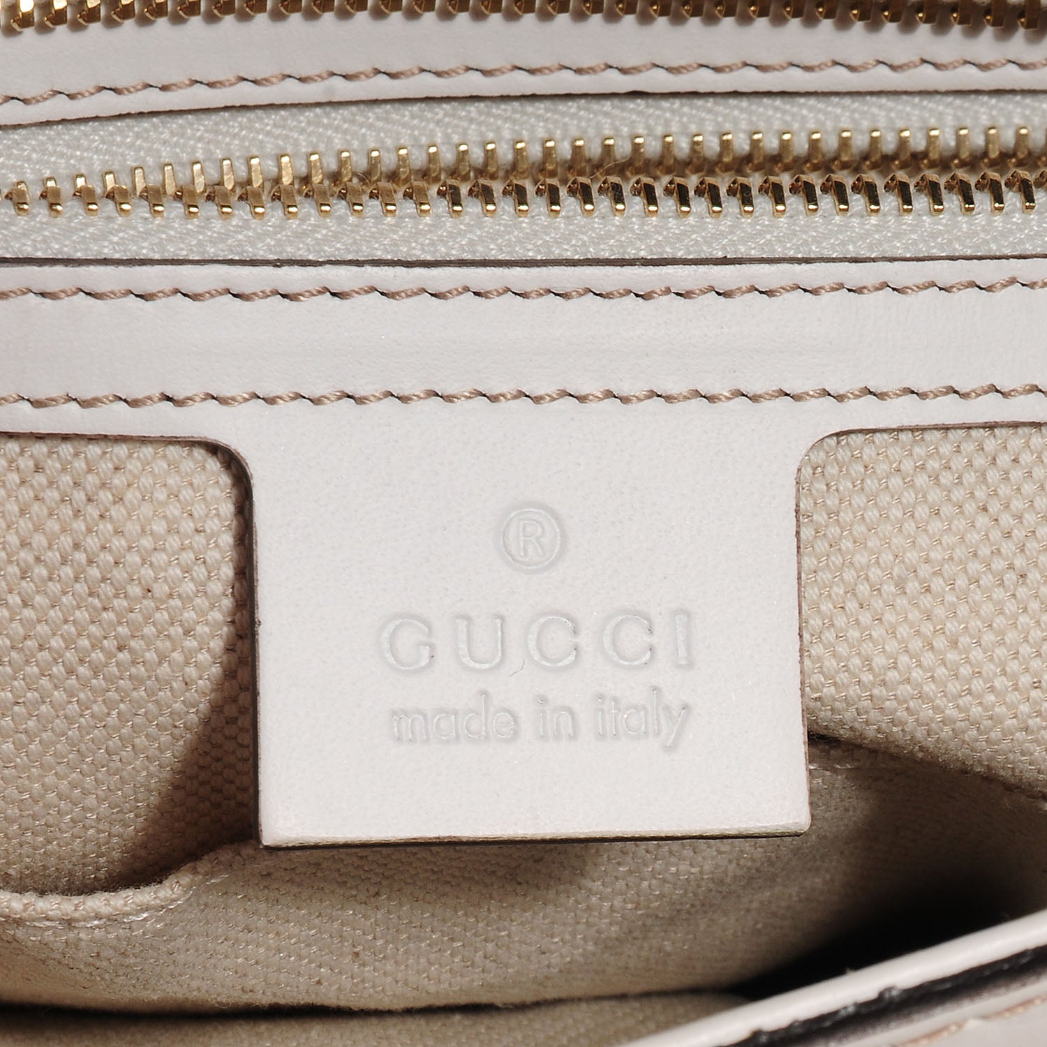 Gucci Monogram Web Heritage Medium Tote White 6 of 7