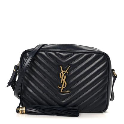 Saint Laurent Calfskin Matelasse Monogram Lou Camera Bag Deep Marine 1 of 10