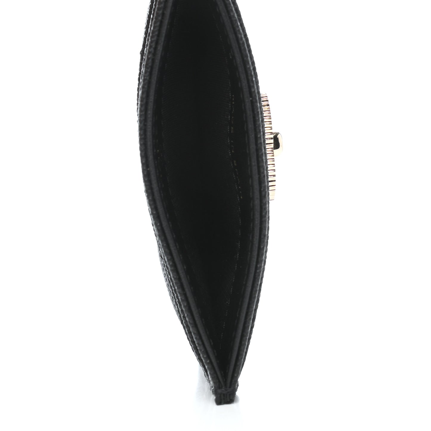 Caviar Quilted Vintage Mademoiselle Card Holder Black
