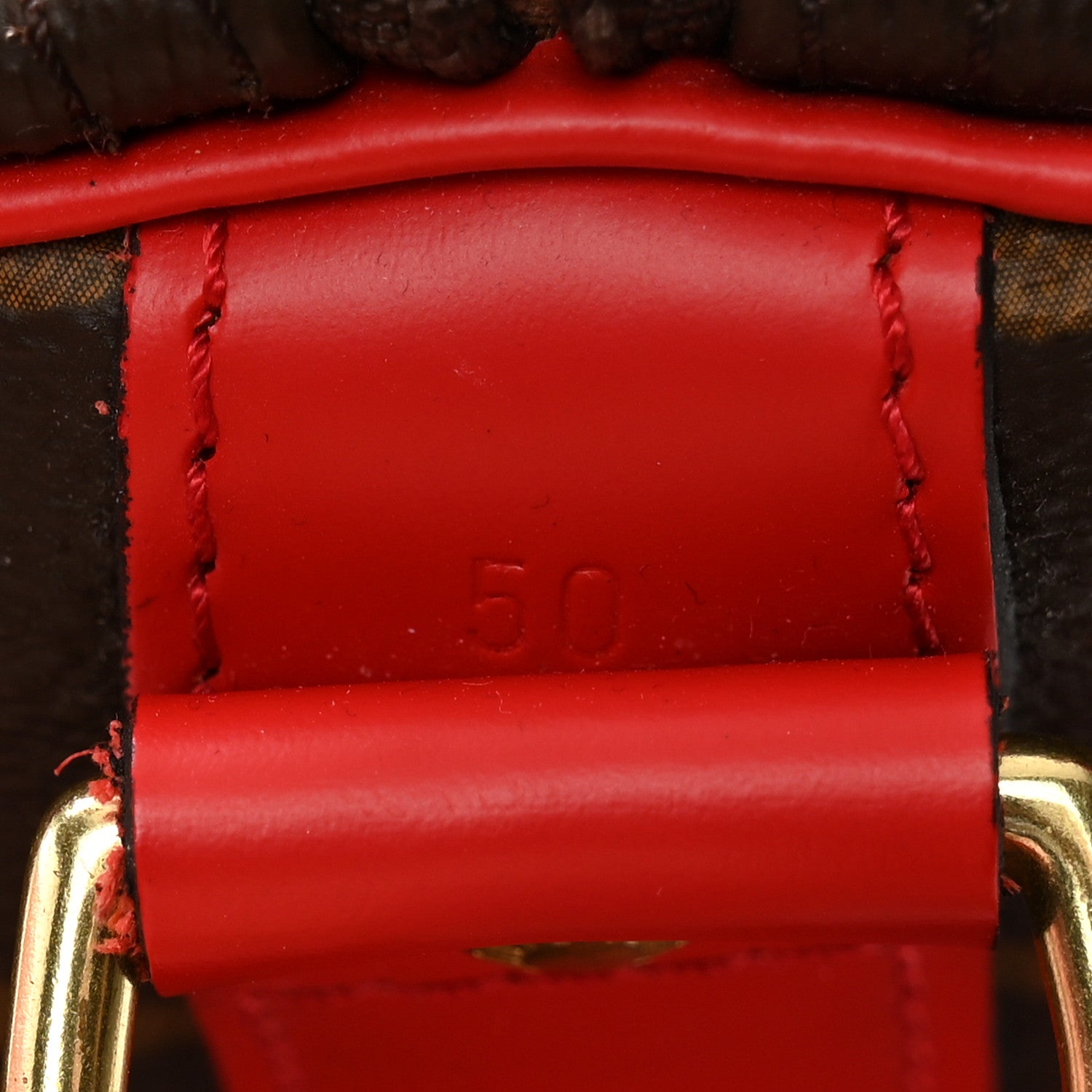 Louis Vuitton Calfskin Monogram Keepall Bandouliere 50 Coquelicot 7 of 11