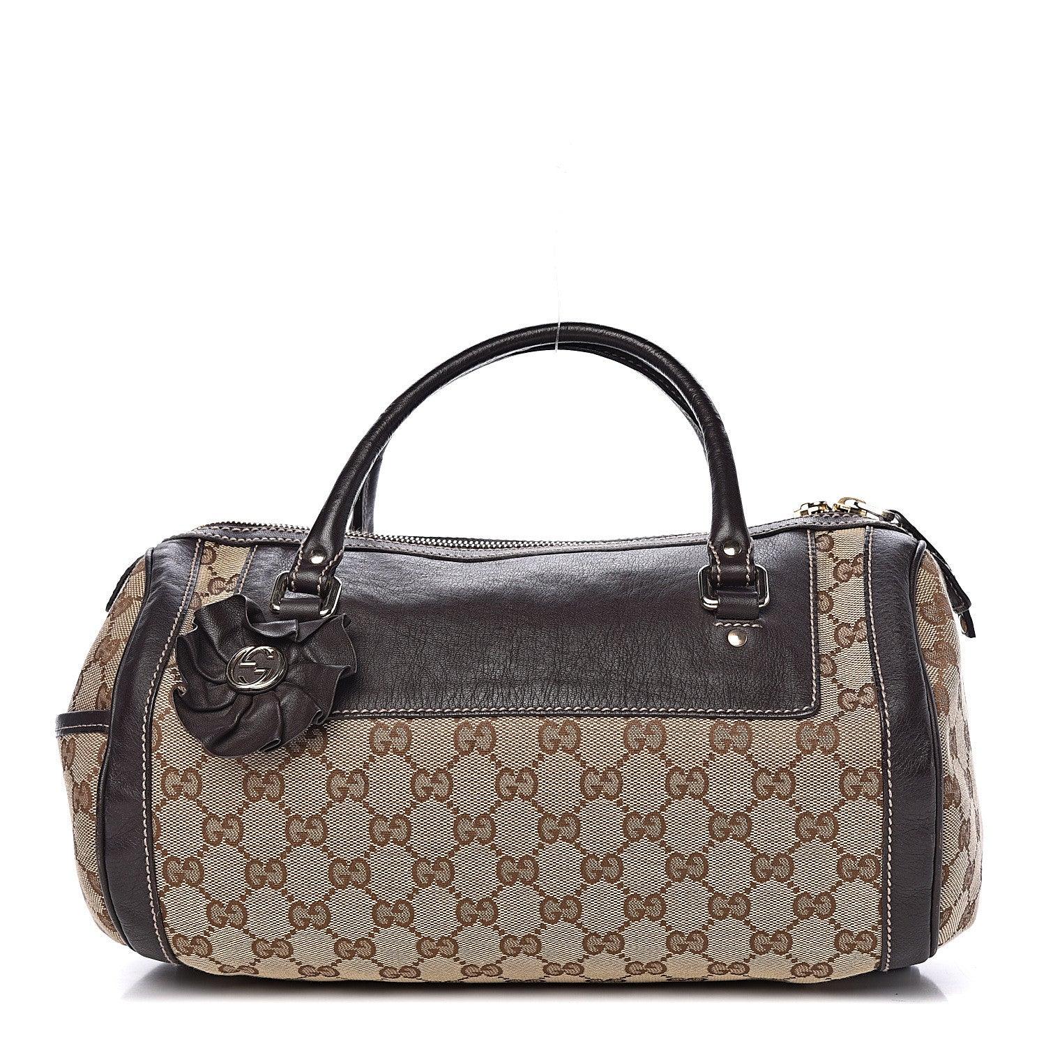 Gucci Monogram Trophy Satchel Ebony 1 of 10