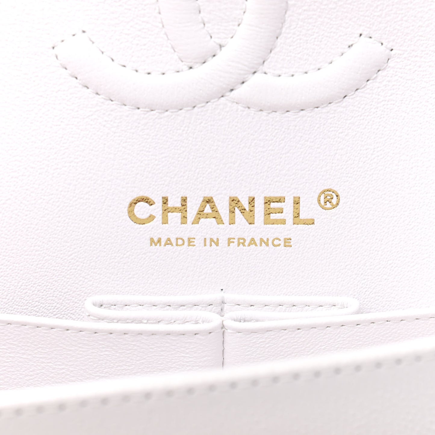 Caviar Quilted Small Double Flap White