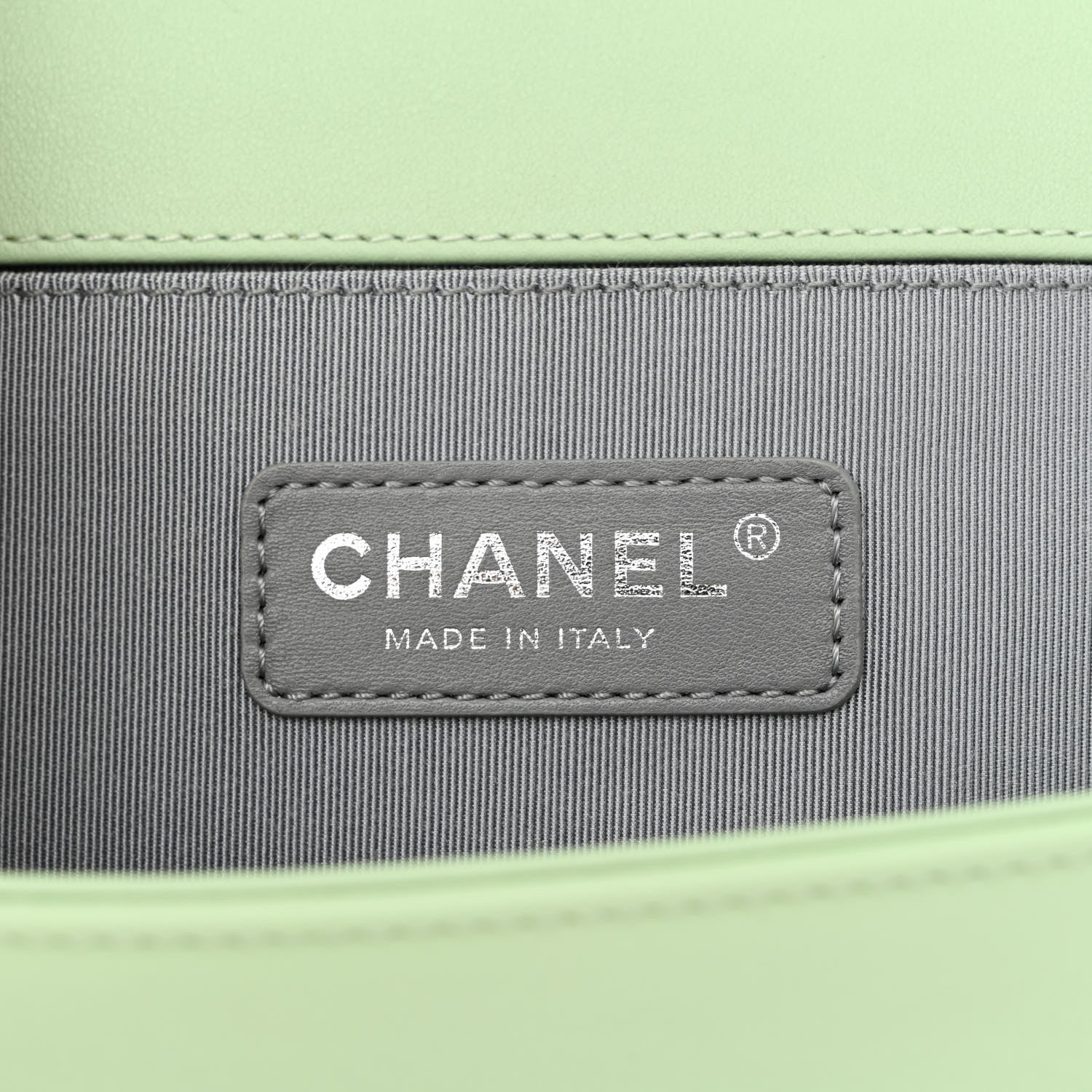 Chanel Calfskin Chevron Quilted Medium Boy Flap Green 5 of 9