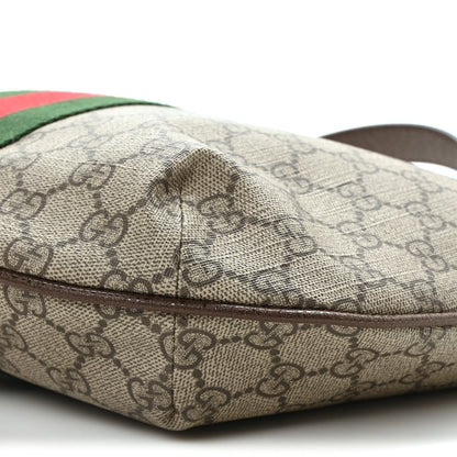 Gucci GG Supreme Monogram Web Small Ophidia Half Moon Hobo Brown 10 of 10