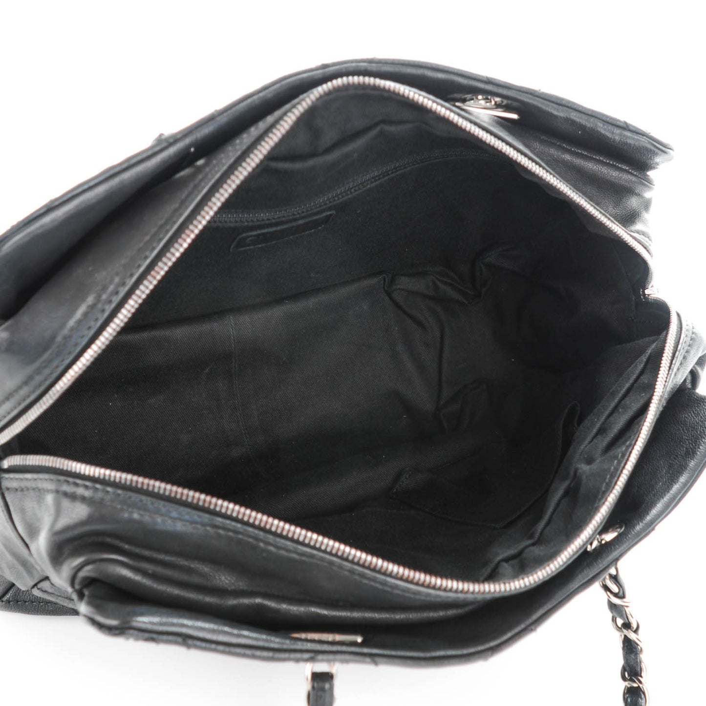 Calfskin Large Diamond Stitch Tote Black