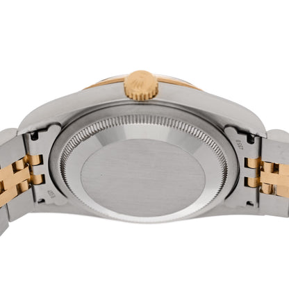 Rolex Stainless Steel 18K Yellow Gold Diamond 36mm Oyster Perpetual Datejust Watch Champagne 16233 4 of 4