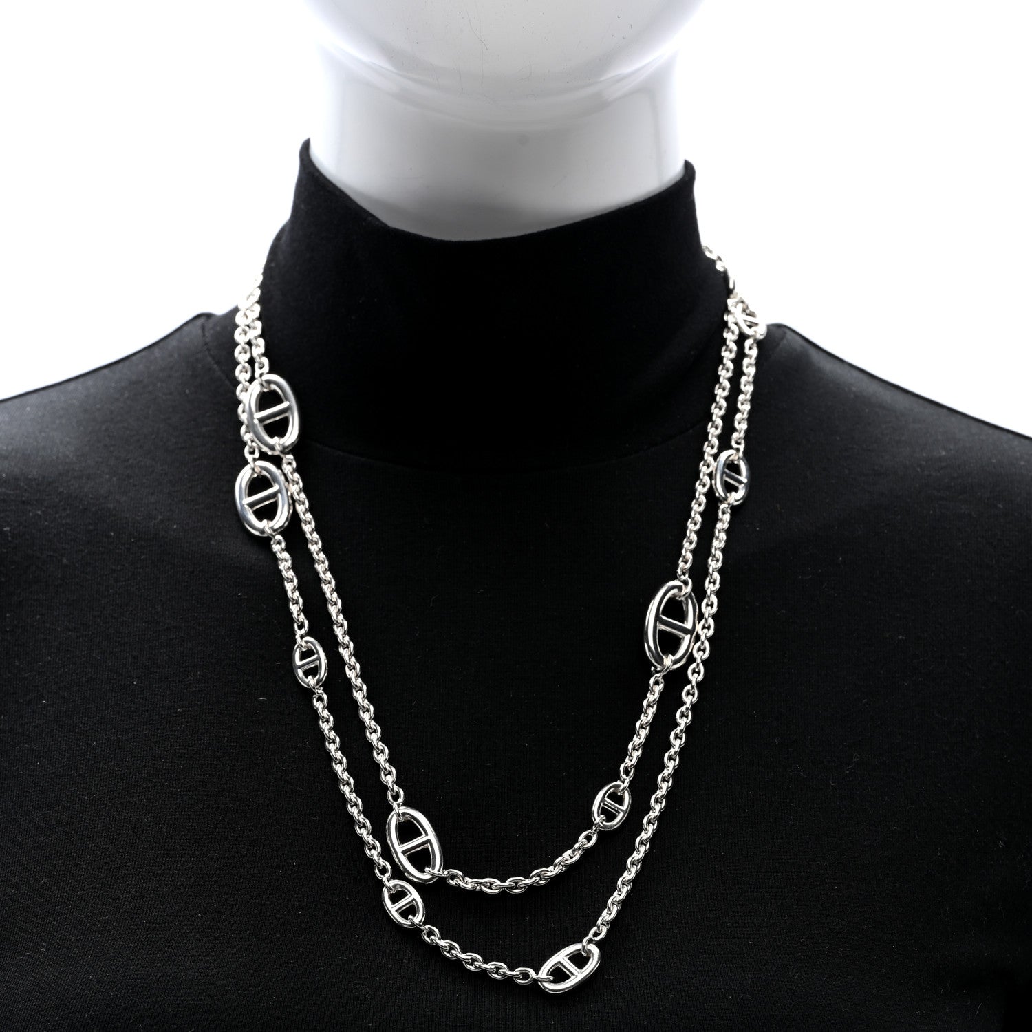 Hermes Sterling Silver Farandole Necklace 120 3 of 4