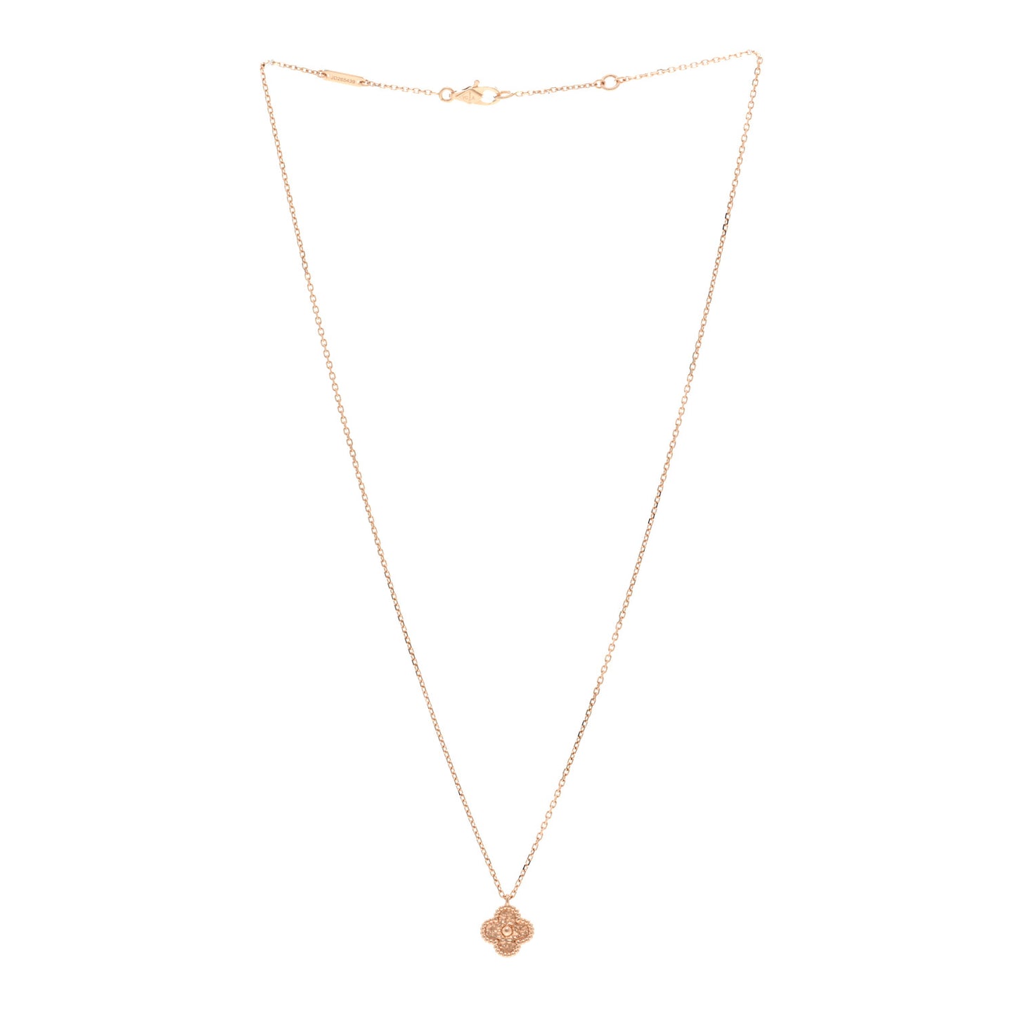 VAN CLEEF & ARPELS 18K Rose Gold Sweet Alhambra Pendant Necklace