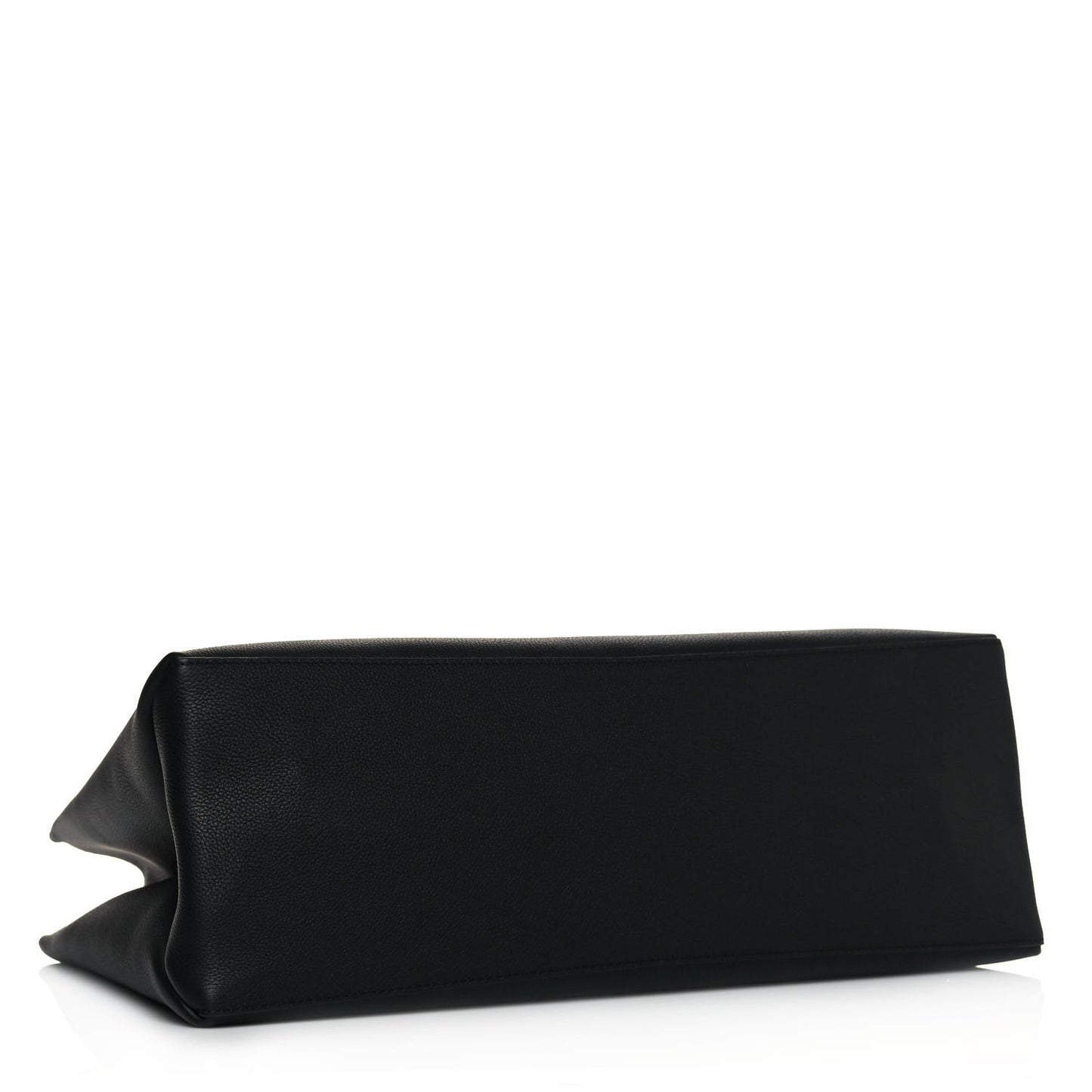 Grained Calfskin Lockme Shopper Black