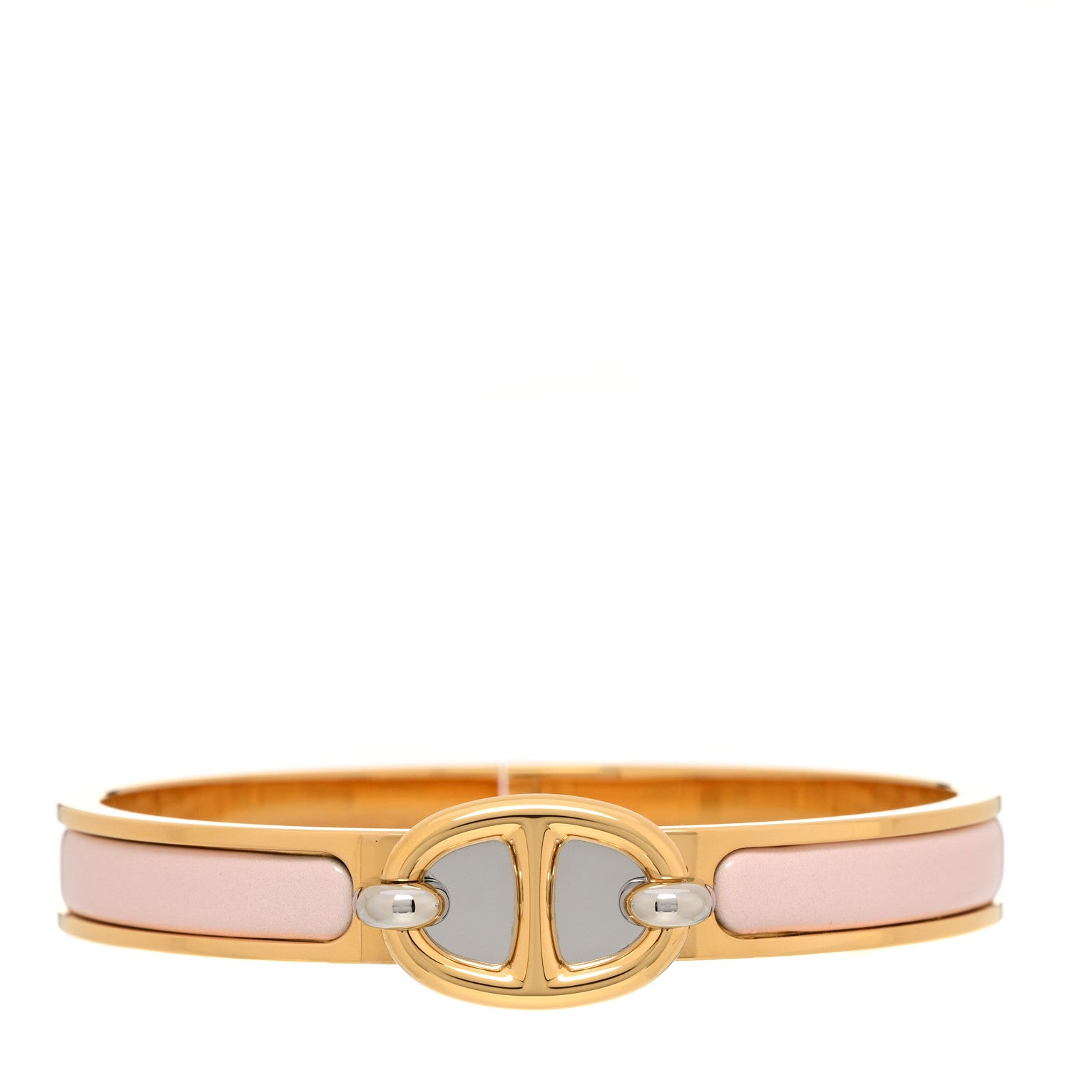 Hermes Enamel Mini Clic Chaine d'Ancre Bracelet PM Rose Candeur 1 of 5