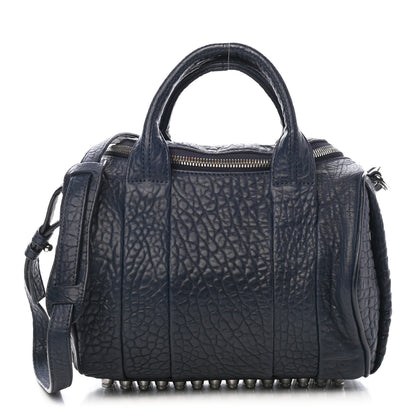 Alexander Wang Pebbled Lambskin Rockie Navy Silver Hardware 1 of 8