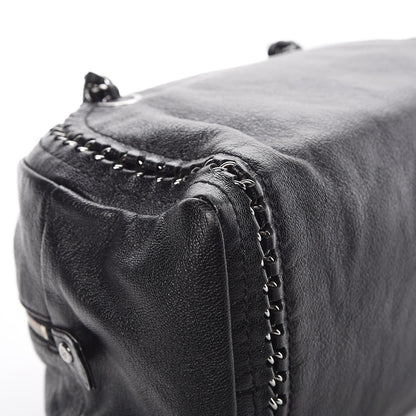 Chanel Metallic Goatskin Medium Luxe Ligne Bowler Black 12 of 12