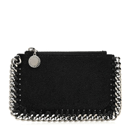 Stella McCartney Shaggy Deer Falabella Zip Card Holder Black 1 of 7