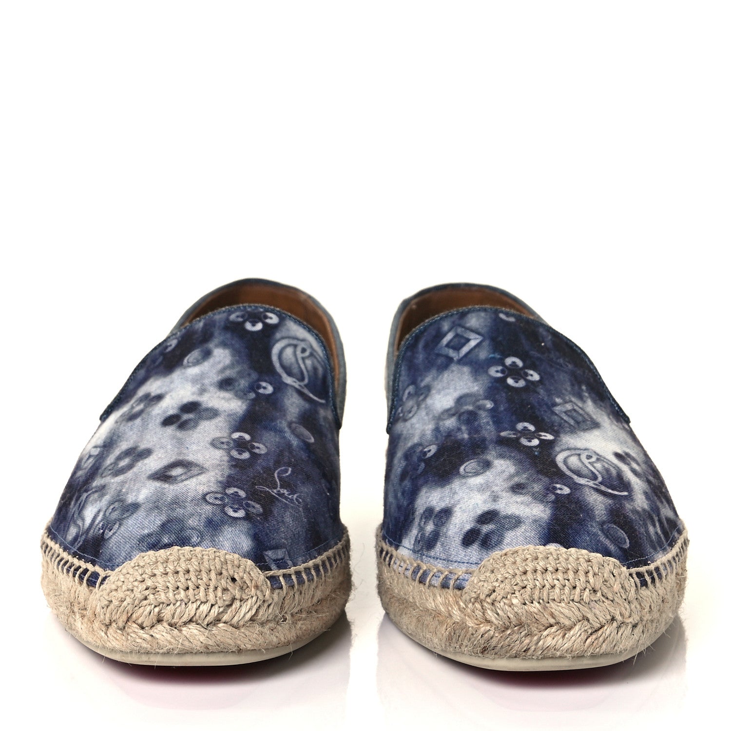 Christian Louboutin Denim Tie Dye Punk Mens Nanou Orlato Flat Espadrilles 41 Multicolor 2 of 7