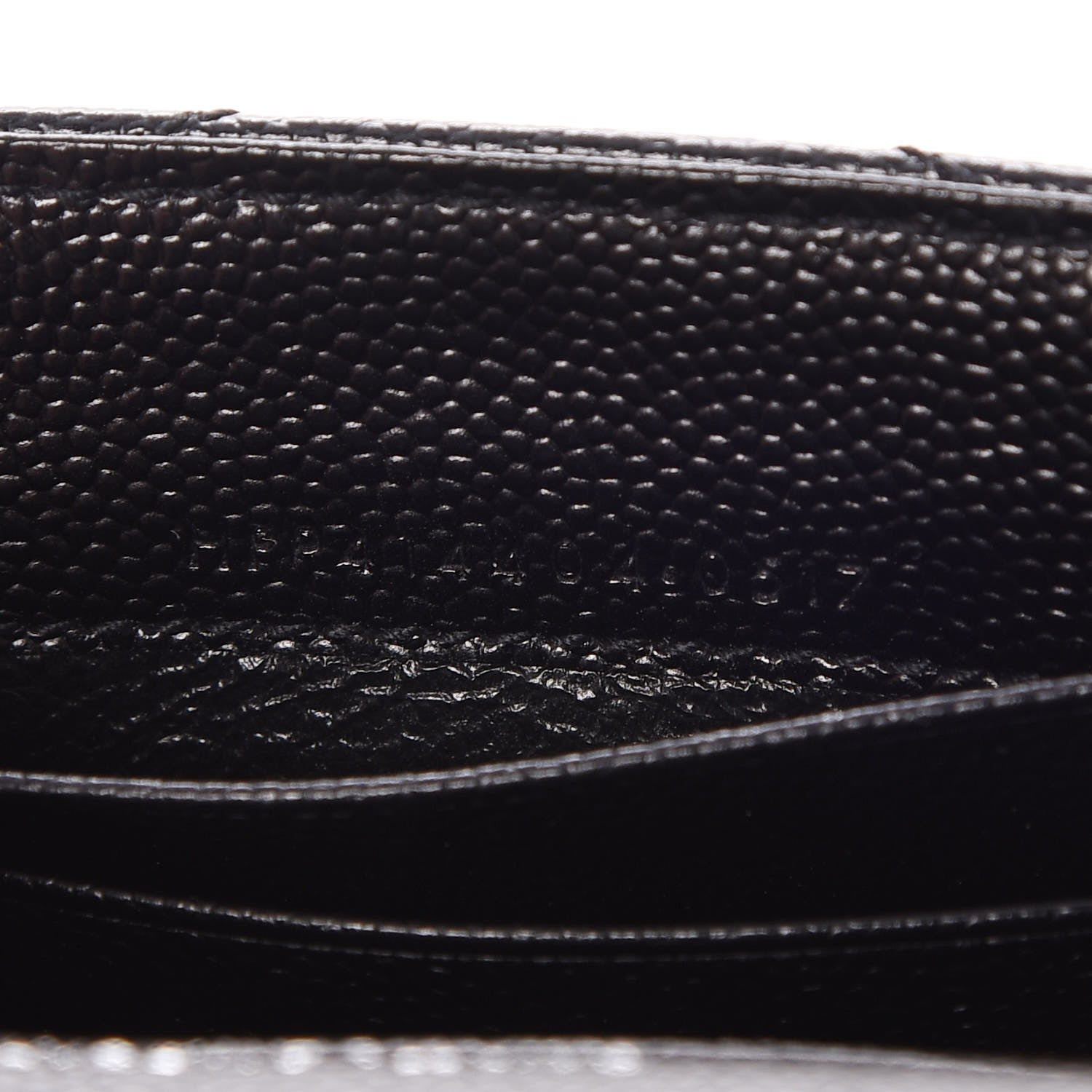 Saint Laurent Grain De Poudre Matelasse Chevron Small Monogram Envelope Wallet Black 7 of 7