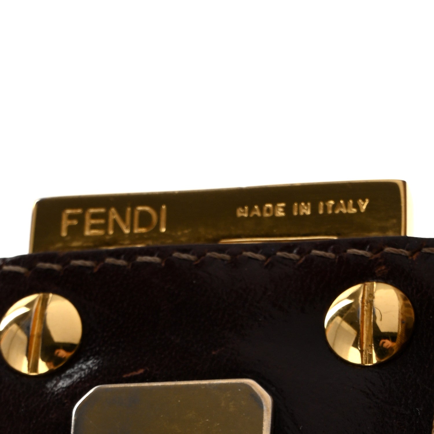 Fendi Vinyl Zucchino Baguette Tobacco 14 of 14