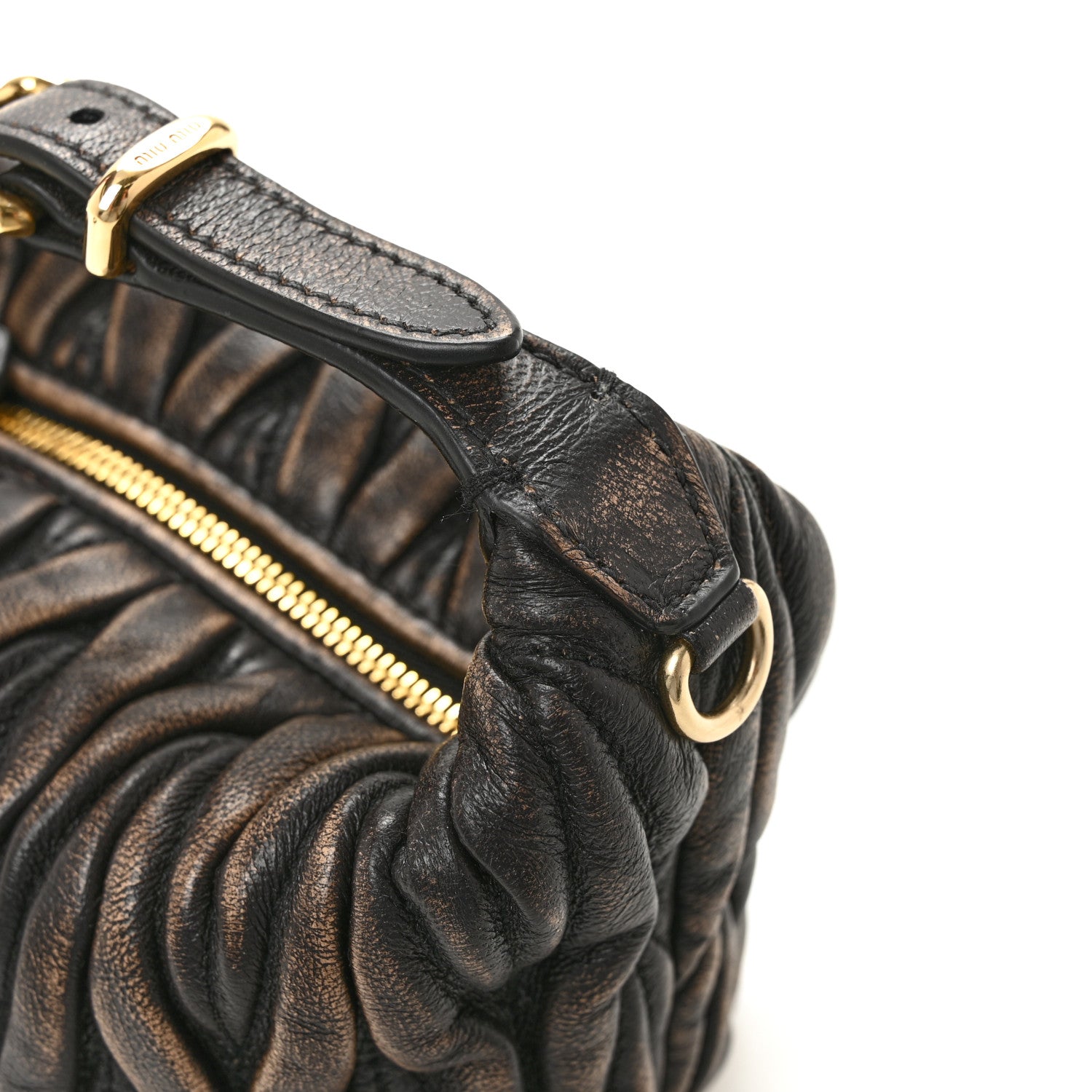 Miu Miu Nappa Matelasse Pouch Sand Coffee 11 of 11