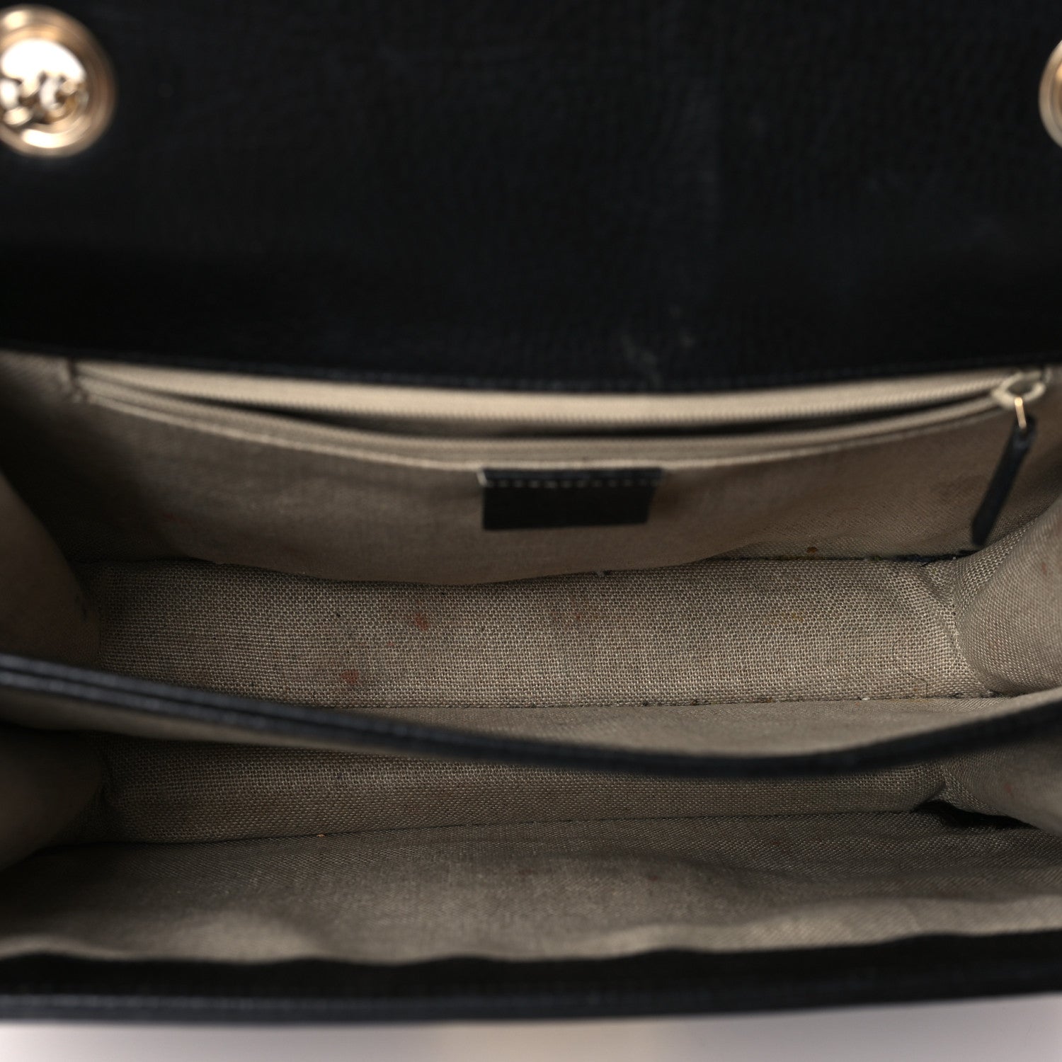 Gucci Dollar Calfskin Interlocking G Shoulder Bag Black 5 of 10
