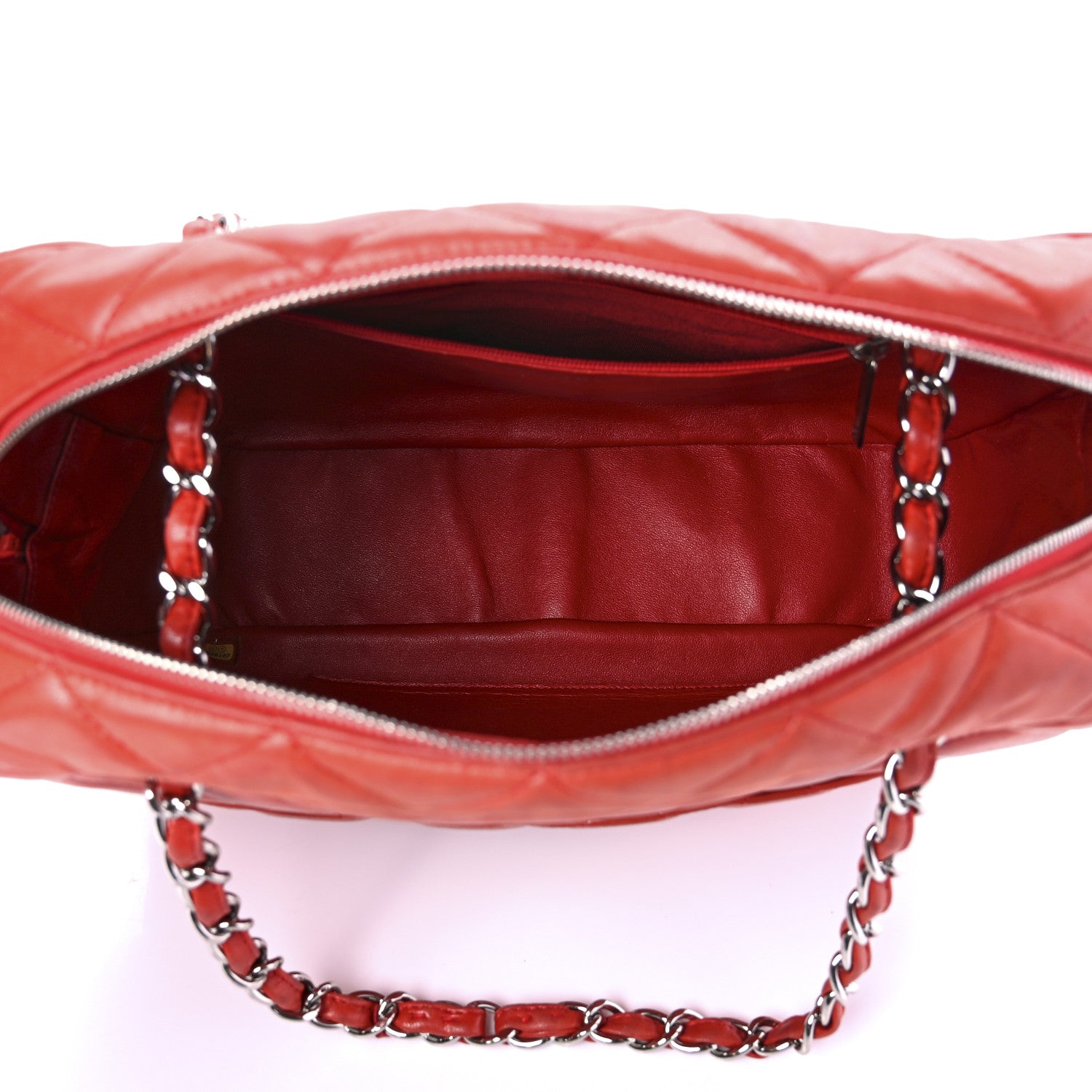 Chanel Lambskin Quilted Camera Case Red 5 of 9