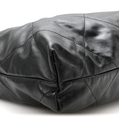 Chanel Shiny Calfskin Quilted Chanel 22 Black 10 of 12