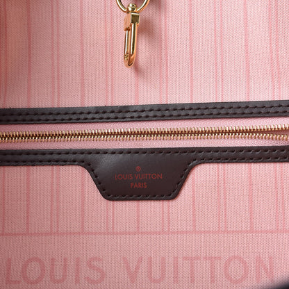 Louis Vuitton Damier Ebene Neo Neverfull MM Rose Ballerine 8 of 14