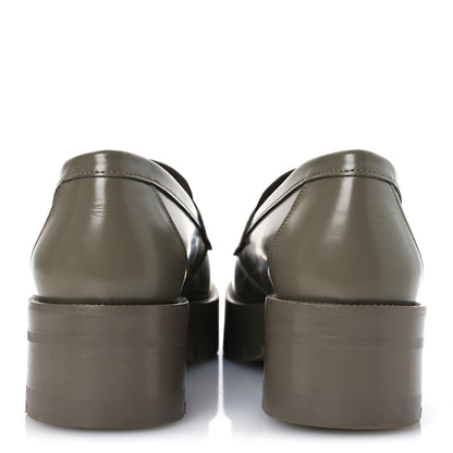 Chanel Calfskin Metal CC Loafers 40 Khaki 6 of 15