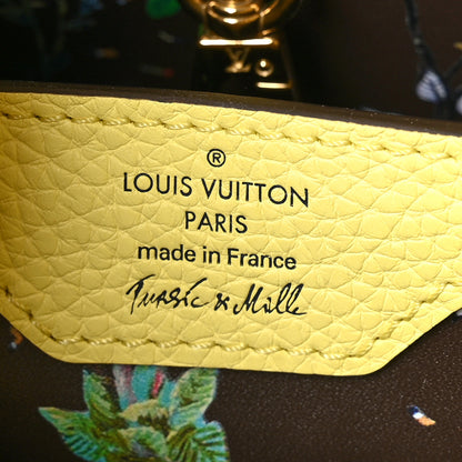Louis Vuitton Taurillon Embroidered Tenderness Capucines MM Yellow Multicolor 6 of 10