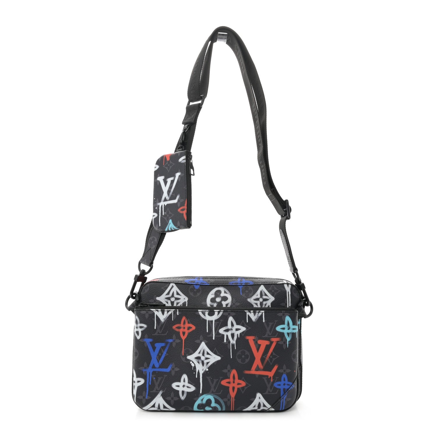 Louis Vuitton Monogram Eclipse LV Graffiti Trio Messenger Multicolor 1 of 12