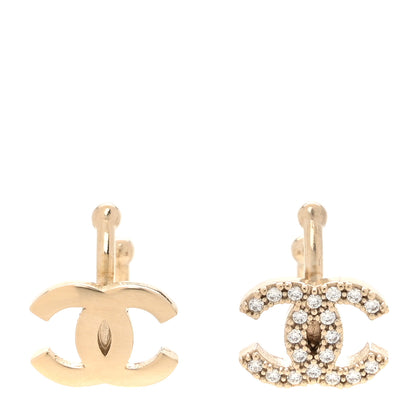 Chanel Metal Strass Lip Ring Set Gold 1 of 6
