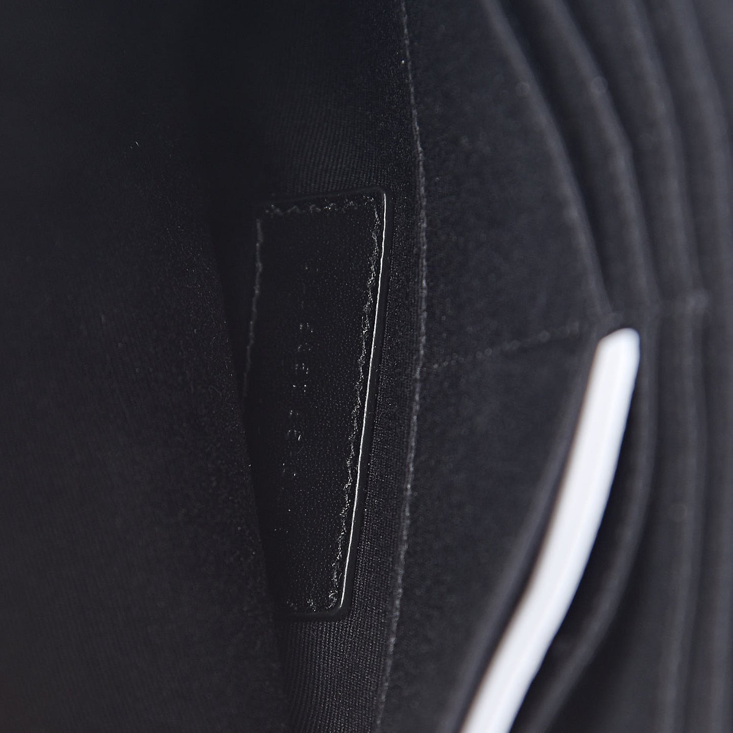 Calfskin Musical Notes Zip Pouch Black