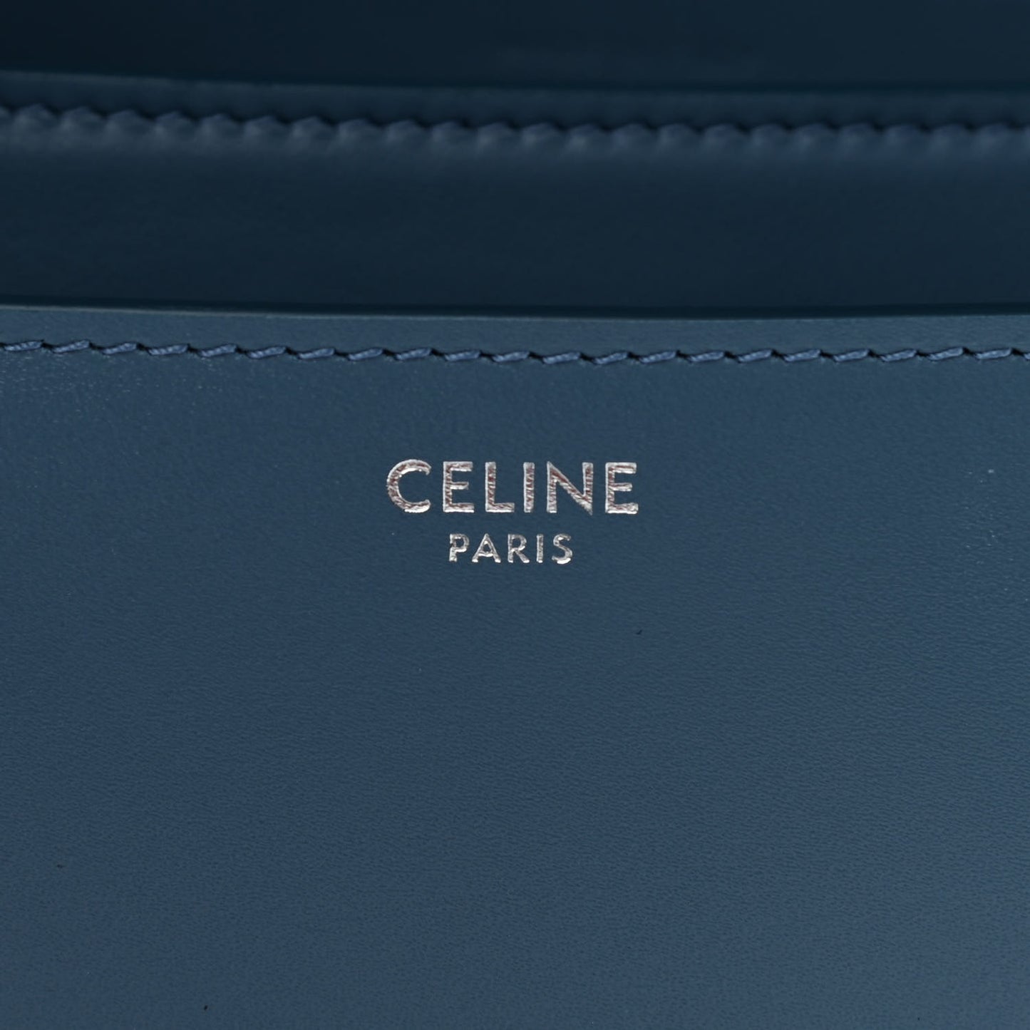 Box Calfskin Medium Classic Box Flap Bag Blue Slate