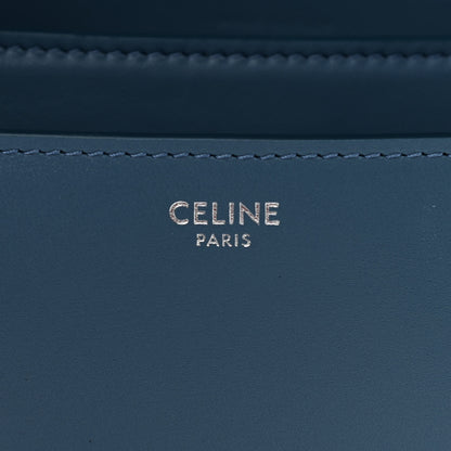 Celine Box Calfskin Medium Classic Box Flap Bag Blue Slate 6 of 8