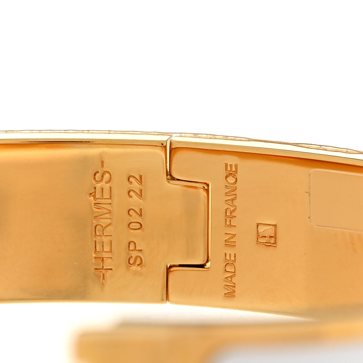 Enamel Narrow Clic Clac H Bracelet PM White