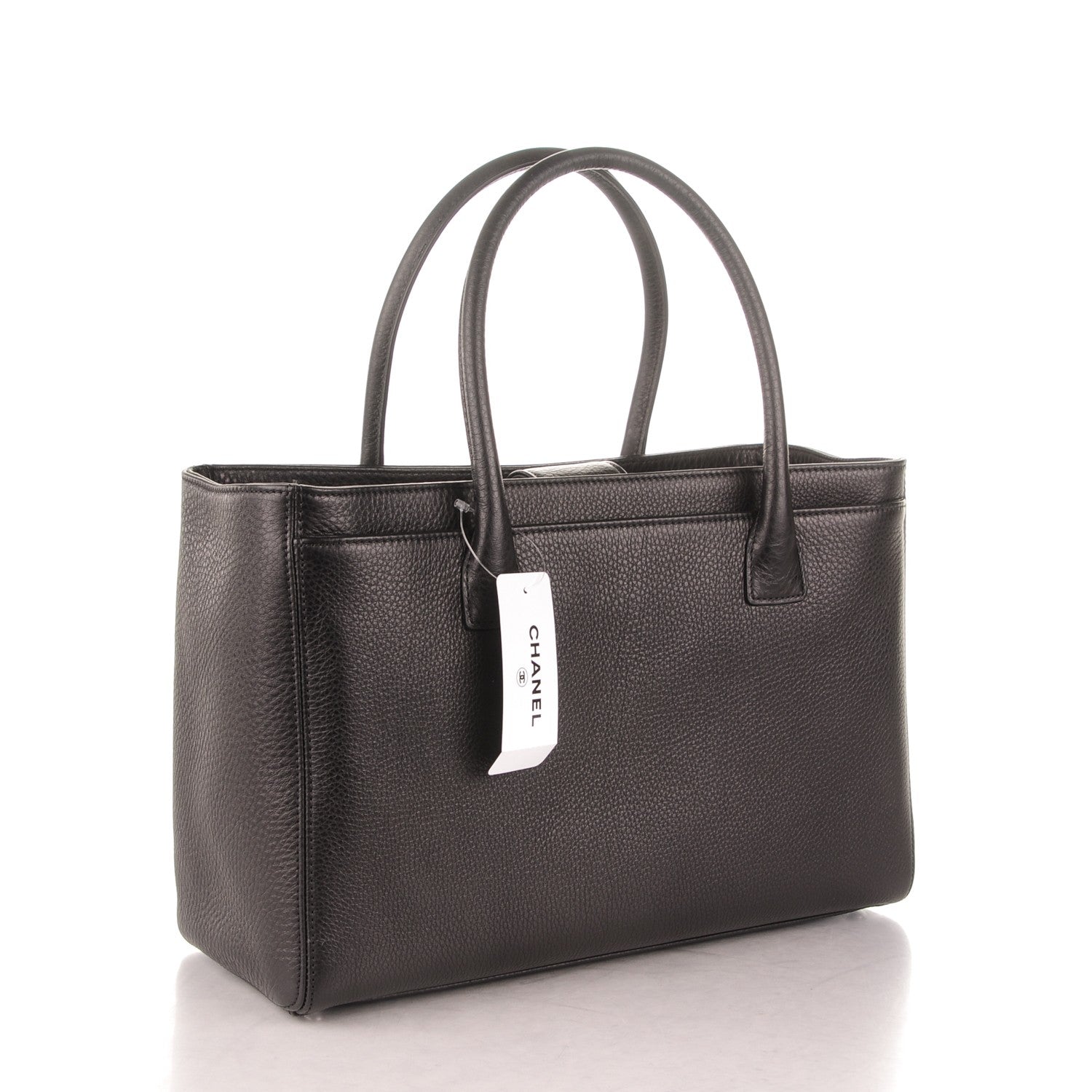 Chanel Calfskin Cerf Executive Shopper Tote Black 3 of 7