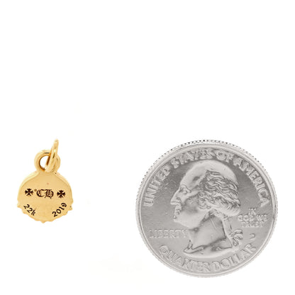 Chrome Hearts 22K Yellow Gold Peace Charm Pendant 2 of 3
