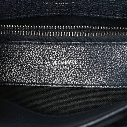 Saint Laurent Grained Calfskin Baby Supple Sac De Jour Navy 5 of 12