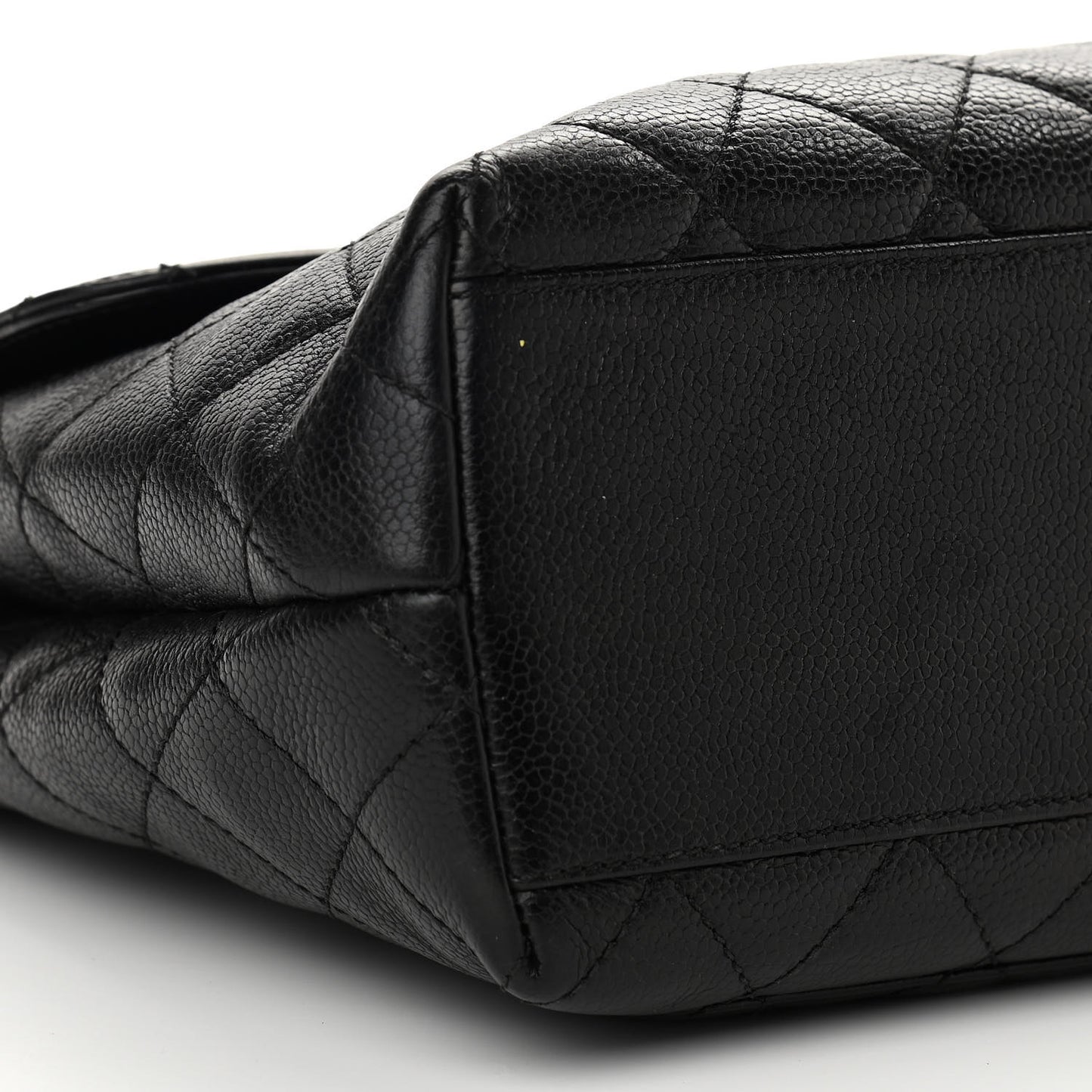 Caviar Quilted Jumbo Kelly Flap Black