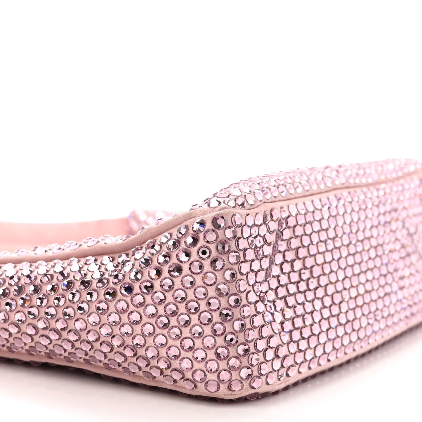 Satin Crystal Mini Re-Edition 2000 Bag Alabastro